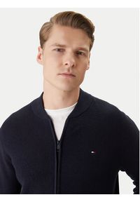 TOMMY HILFIGER - Tommy Hilfiger Kardigan MW0MW41543 Granatowy Regular Fit. Kolor: niebieski. Materiał: bawełna #4