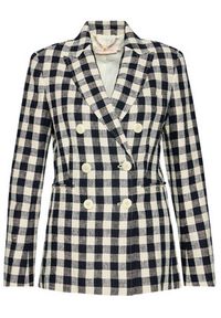 Tory Burch Marynarka Linen Gingham Blazer 79846 Kolorowy Regular Fit. Materiał: len. Wzór: kolorowy #4