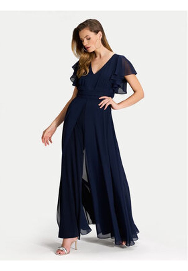 Swing Kombinezon 3AJ00400 Granatowy Regular Fit. Kolor: niebieski. Materiał: syntetyk