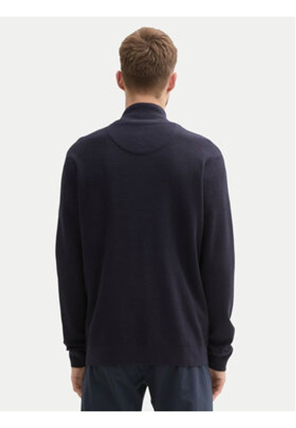 Tom Tailor Sweter 1042454 Granatowy Regular Fit. Kolor: niebieski. Materiał: bawełna