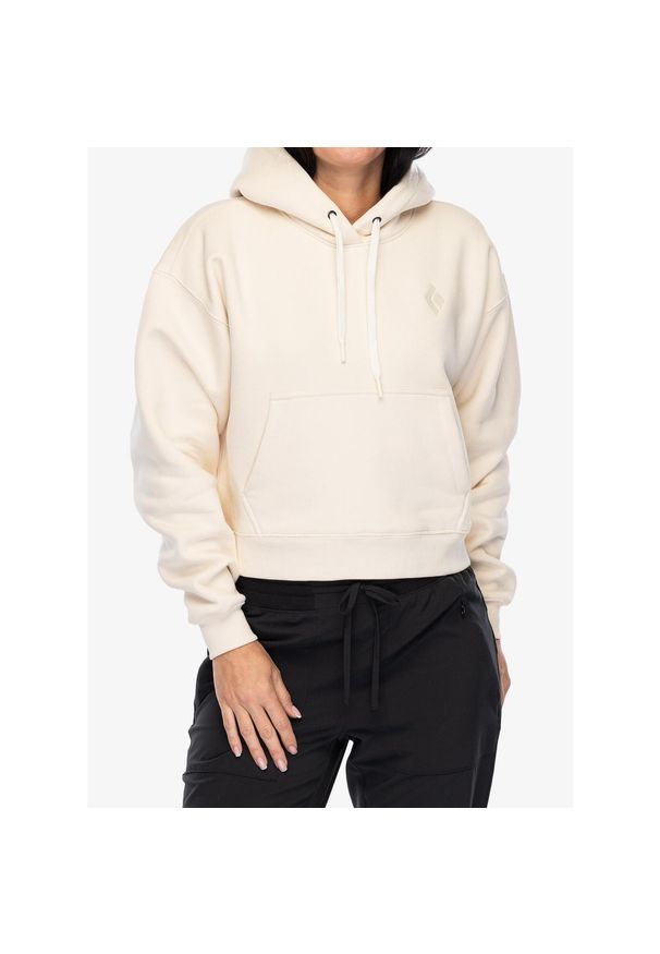 Bluza z kapturem damska Black Diamond Crop Pullover Hoody. Typ kołnierza: kaptur. Kolor: biały. Styl: sportowy. Sport: turystyka piesza
