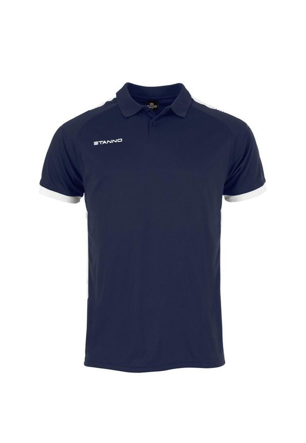 STANNO - Polo Stanno First. Typ kołnierza: polo. Kolor: niebieski, biały, wielokolorowy. Materiał: poliester. Styl: klasyczny