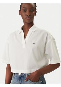 Tommy Jeans Polo DW0DW22596 Biały Relaxed Fit. Typ kołnierza: polo. Kolor: biały. Materiał: bawełna #2