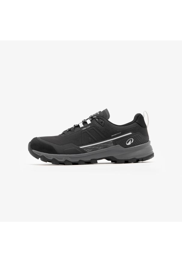 quechua - Buty turystyczne męskie MH500 Light wodoodporne. Kolor: czarny, szary, wielokolorowy. Materiał: kauczuk. Szerokość cholewki: normalna. Sport: turystyka piesza, outdoor