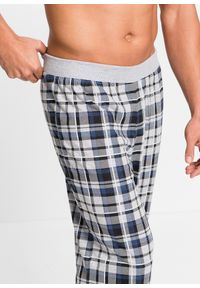 bonprix - Spodnie do spania z dżerseju. Kolor: szary. Materiał: jersey. Długość: długie. Wzór: prążki #3