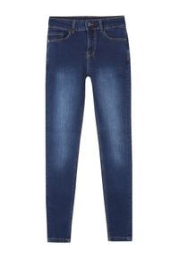 TOP SECRET - Spodnie długie damskie skinny. Kolor: niebieski. Materiał: jeans. Długość: długie. Styl: elegancki #8