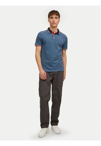 Jack & Jones - Jack&Jones Polo Paulos 12136668 Niebieski Slim Fit. Typ kołnierza: polo. Kolor: niebieski. Materiał: bawełna #5