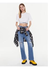 Tommy Jeans T-Shirt DW0DW15167 Biały Cropped Fit. Kolor: biały. Materiał: bawełna #2