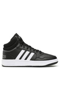 Adidas - adidas Sneakersy Hoops 3.0 Mid Classic Vintage Shoes GW3020 Czarny. Kolor: czarny. Materiał: skóra