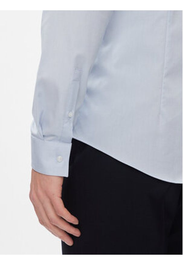Calvin Klein Koszula K10K112301 Błękitny Slim Fit. Kolor: niebieski. Materiał: bawełna