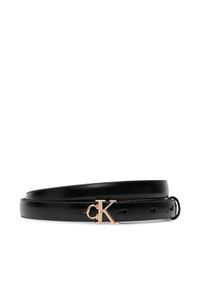 Calvin Klein Pasek Round Ck Buckle Smooth 15Mm LV04F7085G Czarny. Kolor: czarny. Materiał: skóra #1