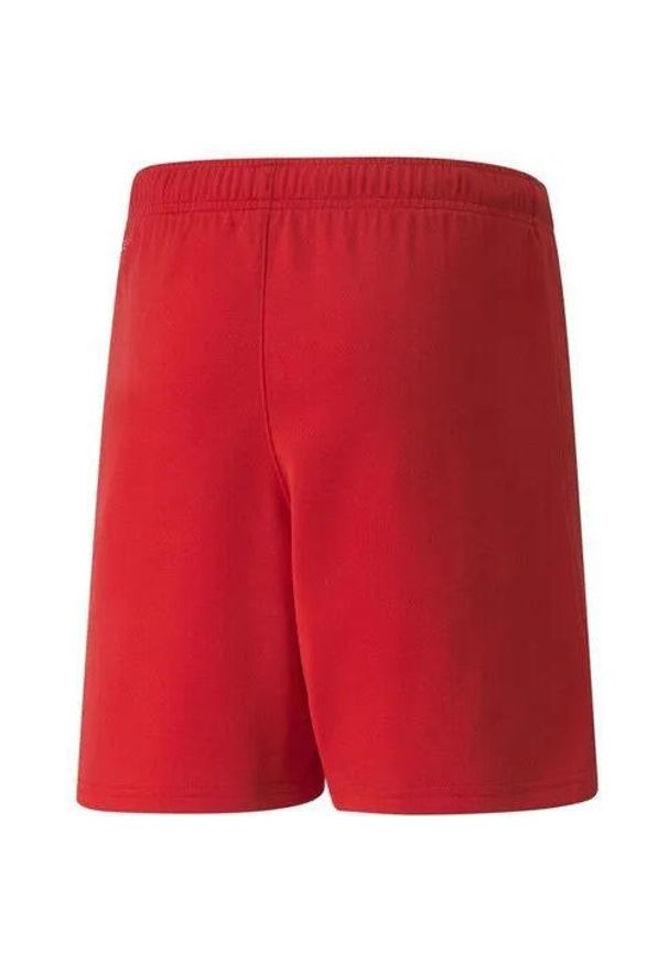 Spodenki piłkarskie dla dzieci Puma teamRISE Short Jr. Kolor: biały, czerwony, wielokolorowy