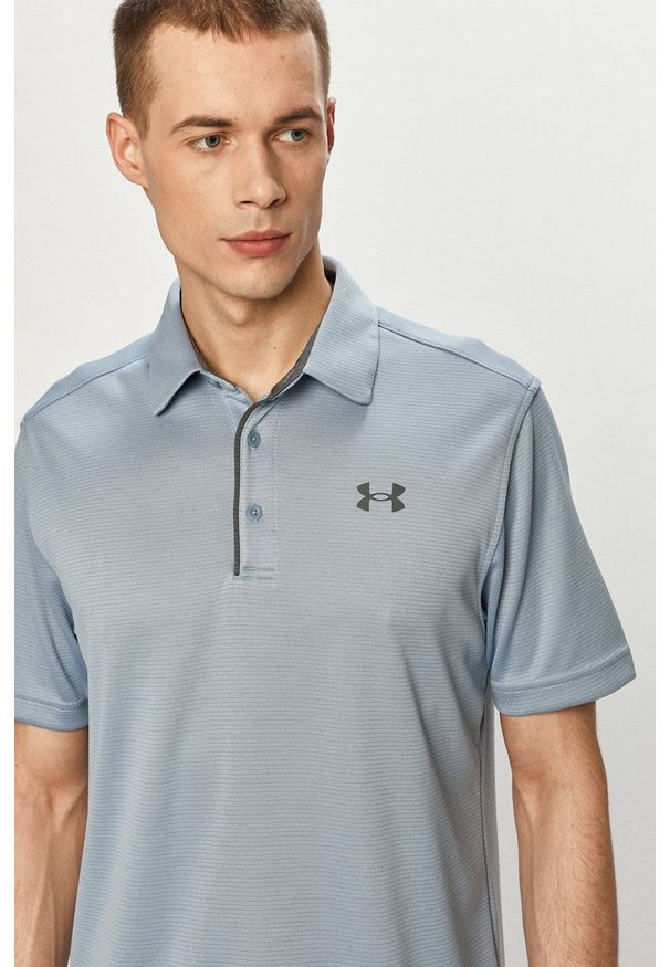 Under Armour - Polo. Okazja: na co dzień. Typ kołnierza: polo. Kolor: niebieski. Materiał: dzianina. Styl: casual