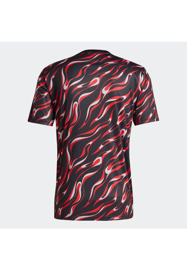 Adidas - Koszulka piłkarska ADIDAS treningowa. Kolor: czerwony, wielokolorowy, czarny. Sport: piłka nożna