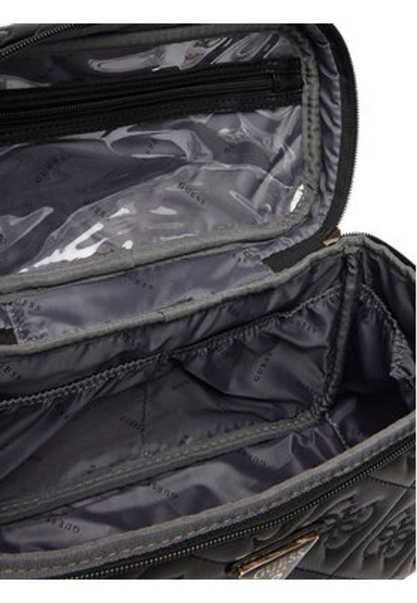 Guess Kosmetyczka TWQL96 58039 Czarny. Kolor: czarny. Materiał: skóra