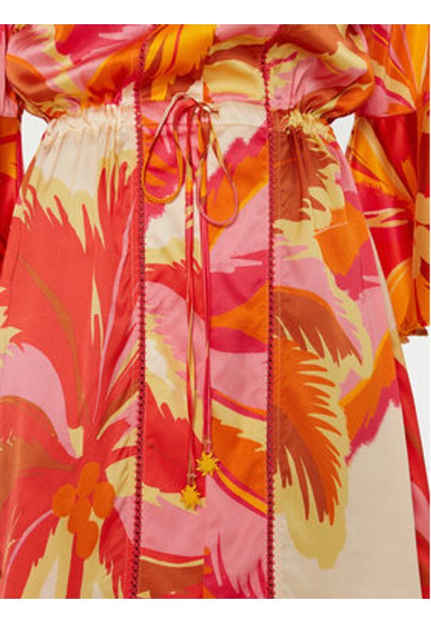 Maaji Sukienka letnia Jungle Palm PT2472CPO007 Pomarańczowy Regular Fit. Kolor: pomarańczowy. Materiał: wiskoza. Sezon: lato