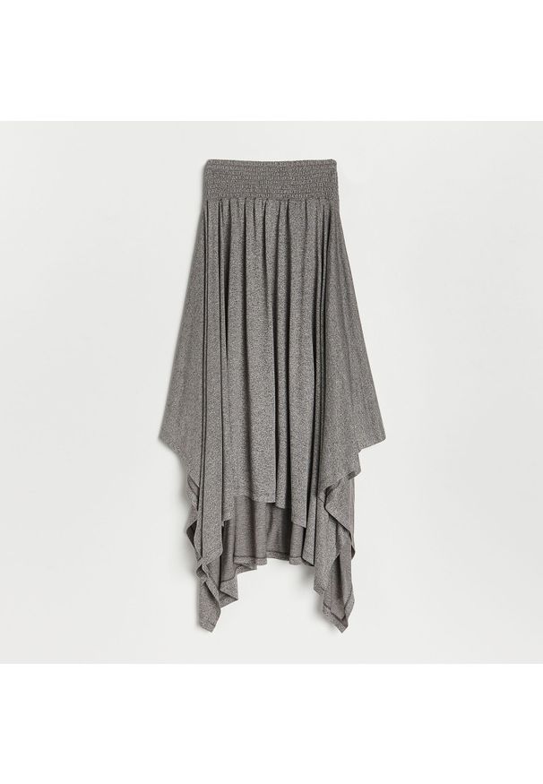 Reserved - Asymetryczna spódnica - Szary. Kolor: szary
