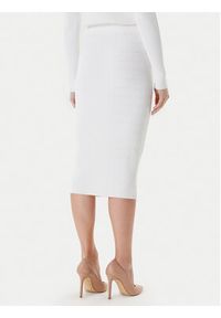 Guess Spódnica ołówkowa W5YD66 Z0130 Biały Slim Fit. Kolor: biały. Materiał: wiskoza #5