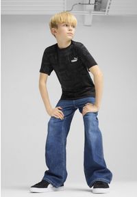 Puma - Młodzieżowa koszulka Mid 90s PUMA Black. Kolor: czarny. Materiał: guma. Wzór: nadruk. Sport: joga i pilates