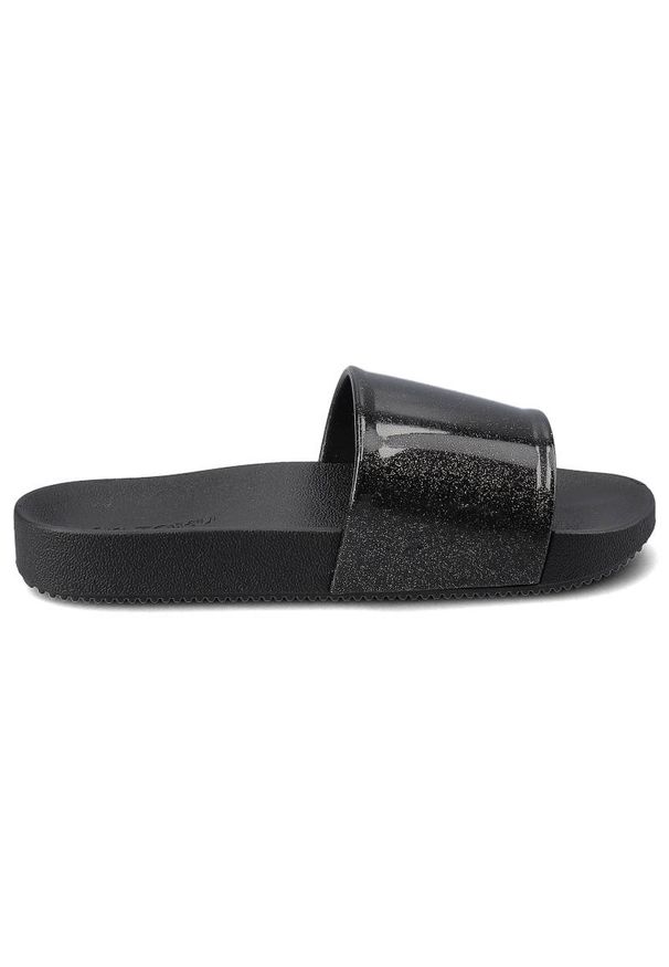 zaxy - Czarne Klapki Zaxy Dziecięce Buty Z Brokatem. Okazja: na spacer. Kolor: czarny. Materiał: guma. Styl: wakacyjny