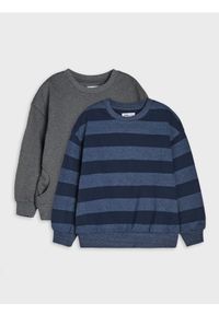 Sinsay - Bluzy 2 pack - granatowy. Kolor: niebieski #1