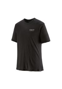 Koszulka męska Patagonia Cap Cool Merino Blend Graphic Shirt. Kolor: czarny. Sport: turystyka piesza