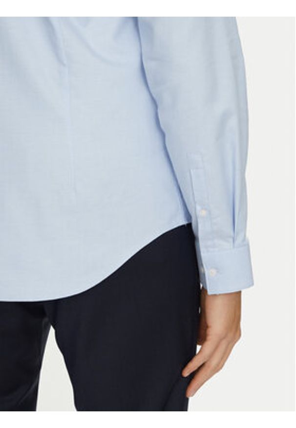 Calvin Klein Koszula K10K114310 Błękitny Slim Fit. Kolor: niebieski. Materiał: bawełna