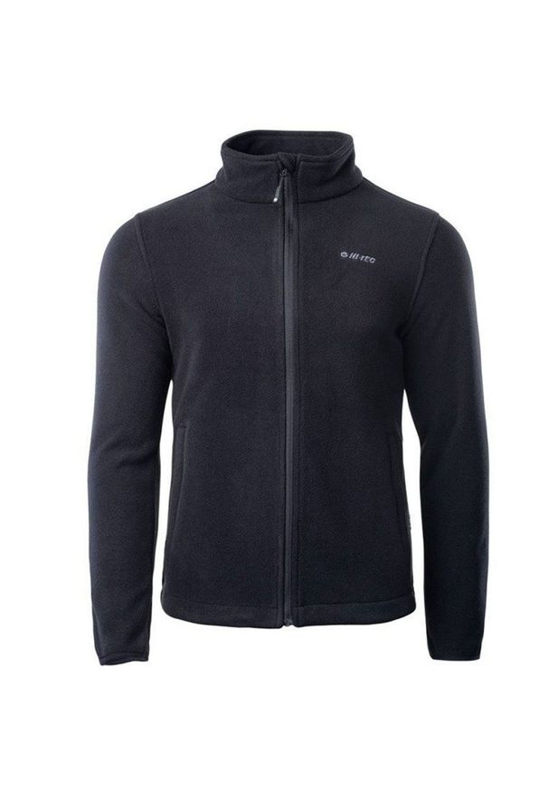 Hi-tec - Polar męski Hi-Tec Henis - czarny, Rozmiar XXL. Typ kołnierza: kołnierzyk stójkowy. Kolor: czarny. Materiał: polar