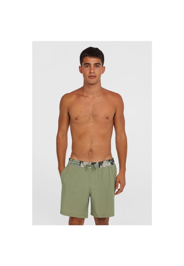 Szorty plażowe męskie O'Neill Pocket Print 16". Kolor: zielony. Wzór: nadruk