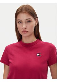 Tommy Jeans T-Shirt Tjw Reg Badge Tee DW0DW20153 Różowy Regular Fit. Kolor: różowy. Materiał: bawełna
