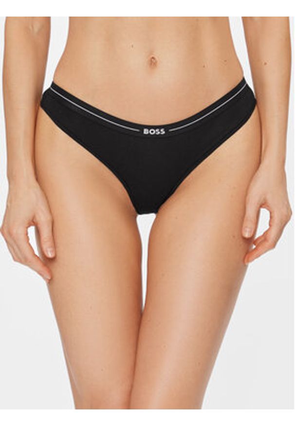 BOSS Komplet stringów 50510030 Czarny. Kolor: czarny. Materiał: bawełna