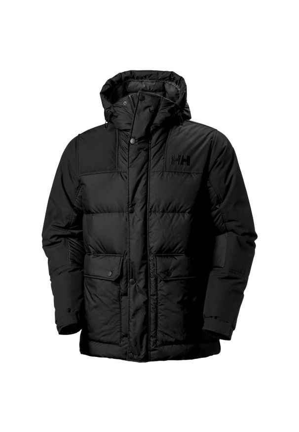 Kurtka z kapturem Helly Hansen Escape Down. Typ kołnierza: kaptur. Kolor: czarny. Materiał: puch