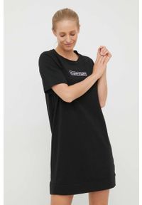 Calvin Klein Underwear koszulka nocna damska kolor czarny. Kolor: czarny. Materiał: dzianina