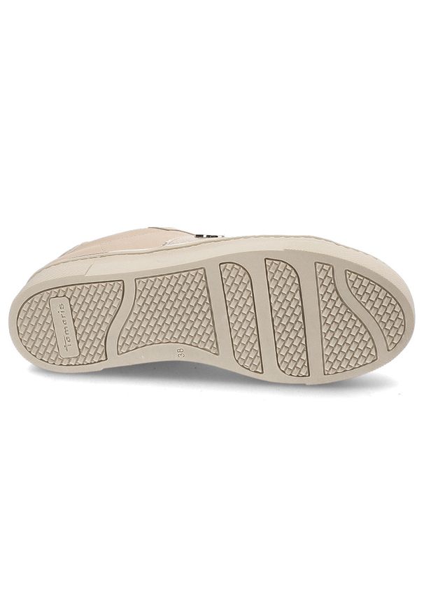 Beżowe Sneakersy Tamaris Modne Obuwie Damskie. Okazja: na co dzień. Kolor: beżowy. Materiał: skóra