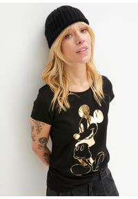 bonprix - Bluza z nadrukiem Myszki Miki. Kolor: czarny. Wzór: nadruk #1