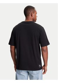 Karl Lagerfeld - KARL LAGERFELD T-Shirt 755097 553270 Czarny Regular Fit. Typ kołnierza: dekolt w karo. Kolor: czarny. Materiał: bawełna #3