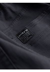 Ombre Clothing - Męskie spodnie JOGGERY z zapinanymi kieszeniami cargo - grafitowe V3. Okazja: na co dzień. Kolor: szary. Materiał: elastan, bawełna. Wzór: aplikacja. Styl: casual #7