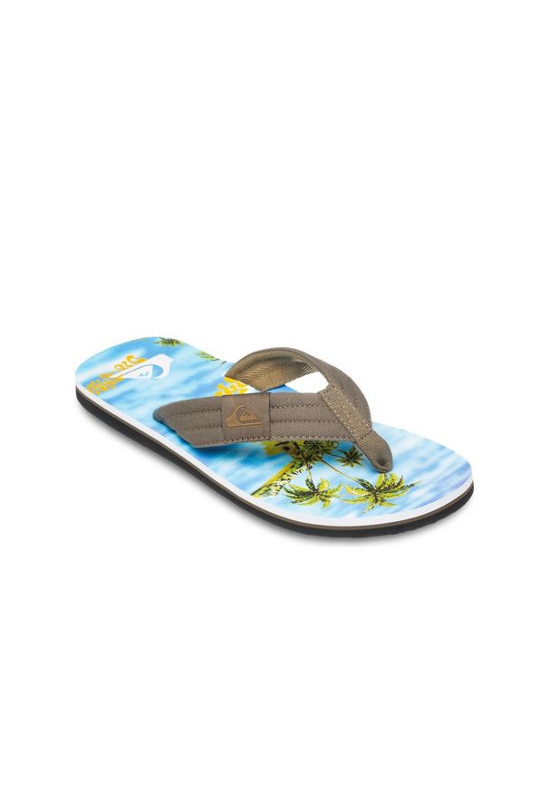 Japonki plażowe męskie Quiksilver MOLOKAI LAYBACK. Okazja: na plażę. Kolor: niebieski. Sezon: lato