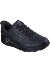 skechers - Adidasy Skechers Uno-banksia Luxe, Mężczyźni. Kolor: czarny. Materiał: skóra ekologiczna, materiał. Sport: fitness