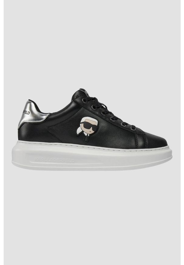 Karl Lagerfeld - KARL LAGERFELD Czarne sneakersy Karl Nft Lo Lace, Rozmiar 40. Kolor: czarny