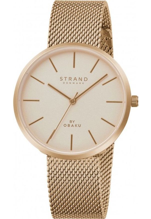 Zegarek Strand Zegarek damski Strand S700LXVVMV różowe złoto. Kolor: złoty, wielokolorowy, różowy