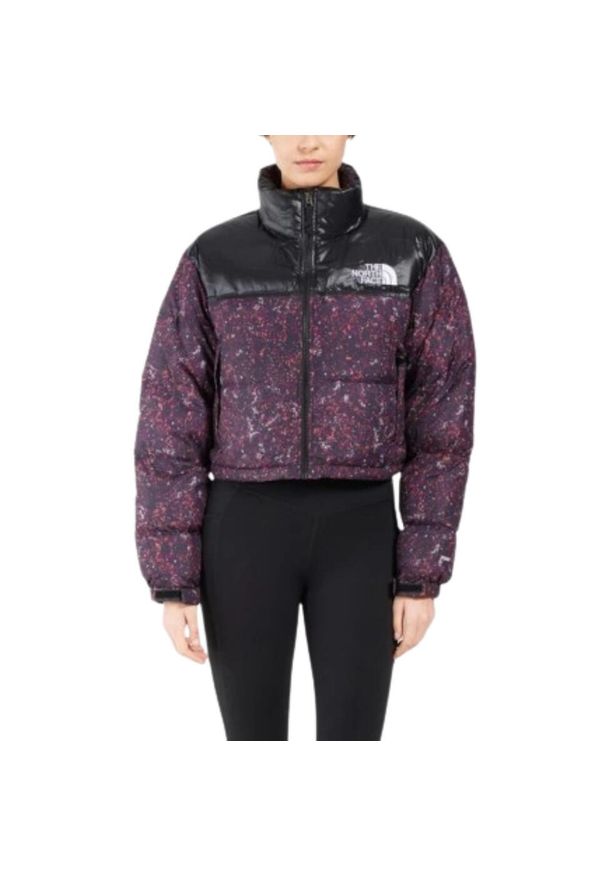 Kurtka turystyczna damska The North Face Nuptse Short. Kolor: czarny. Materiał: nylon. Sport: turystyka piesza