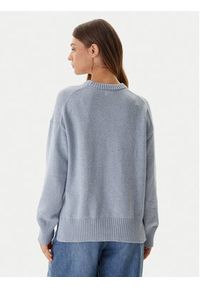 Guess Jeans Sweter W4BR12 Z3HM1 Niebieski Relaxed Fit. Kolor: niebieski. Materiał: bawełna #5