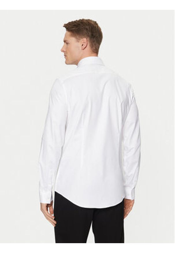 Calvin Klein Koszula K10K113851 Biały Slim Fit. Kolor: biały. Materiał: bawełna