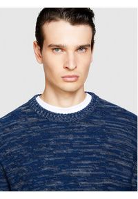 Sisley Sweter 117GT102V Granatowy Regular Fit. Kolor: niebieski. Materiał: bawełna #8