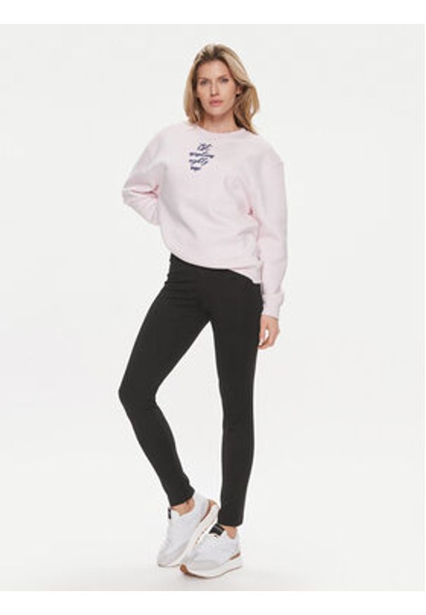 Guess Legginsy Anna W4RB23 KBJP2 Czarny Slim Fit. Kolor: czarny. Materiał: syntetyk, wiskoza