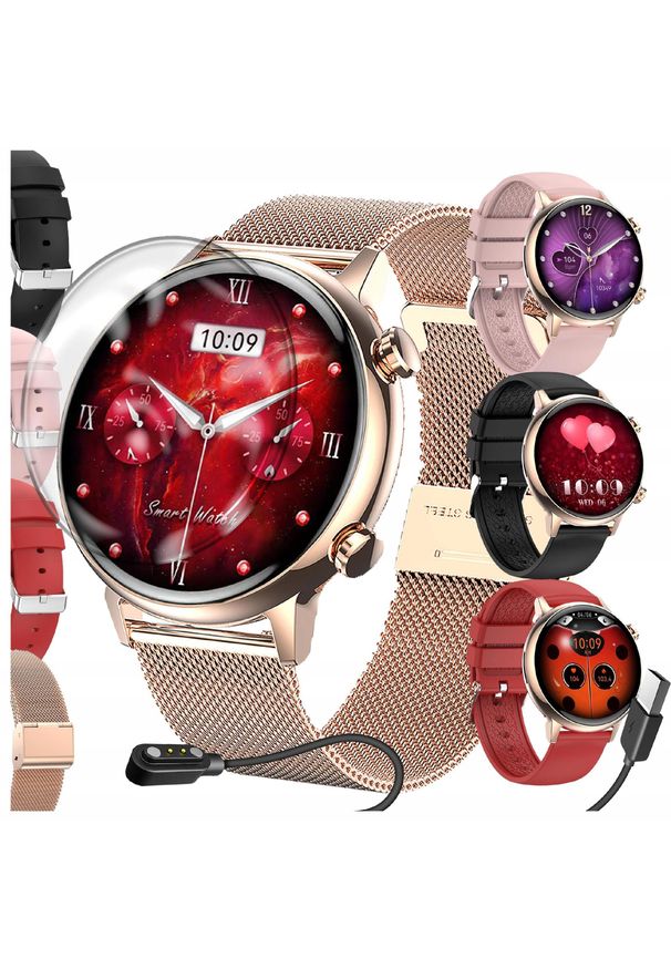 WonderWatch - SMARTWATCH DAMSKI ZEGAREK ROZMOWY POWIADOMIENIA SPORT ZDROWIE POLSKIE MENU. Rodzaj zegarka: smartwatch. Styl: sportowy
