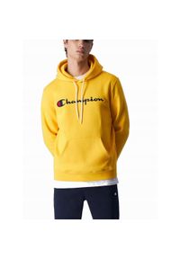 Champion - Bluza na co dzień męska CHAMPION ciepła z kapturem. Typ kołnierza: kaptur. Kolor: żółty