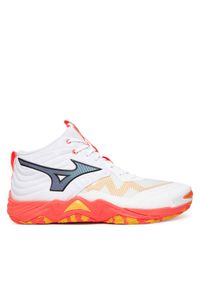 Mizuno Buty halowe Wave Momentum Elite Mid V1GA2517 Pomarańczowy. Kolor: pomarańczowy. Materiał: skóra. Model: Mizuno Wave