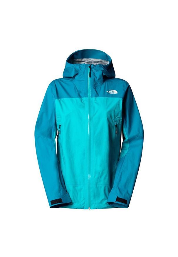 Kurtka damska The North Face Signal 2.5L DryVent 0A8E0E5A21 - niebieska. Kolor: niebieski. Materiał: tkanina, materiał, nylon. Styl: klasyczny. Sport: fitness